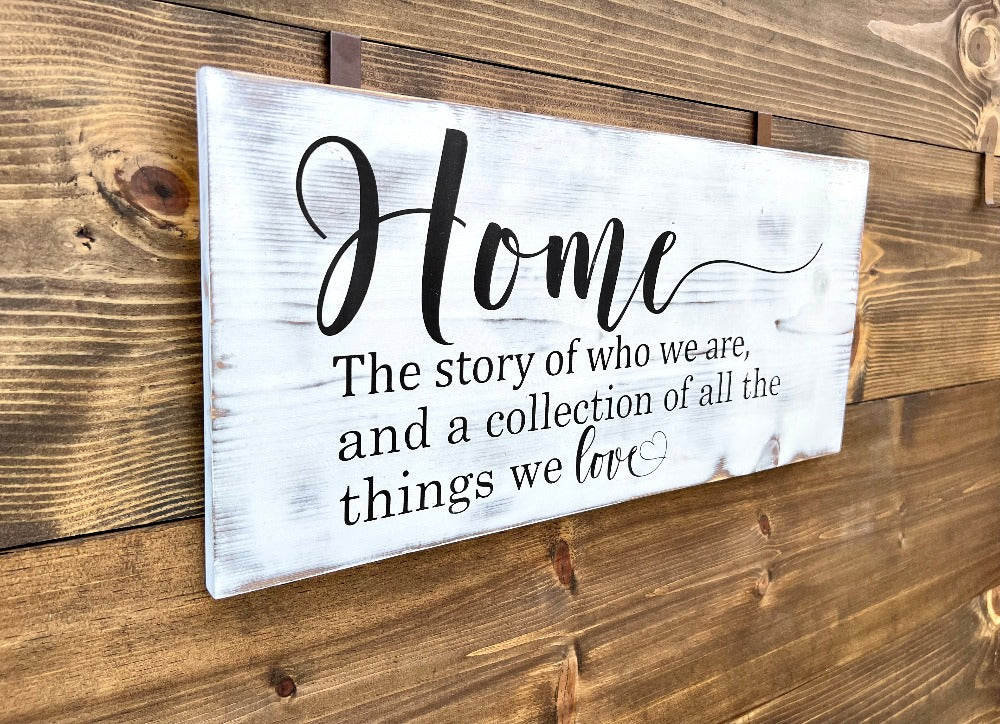 distressed wood sign