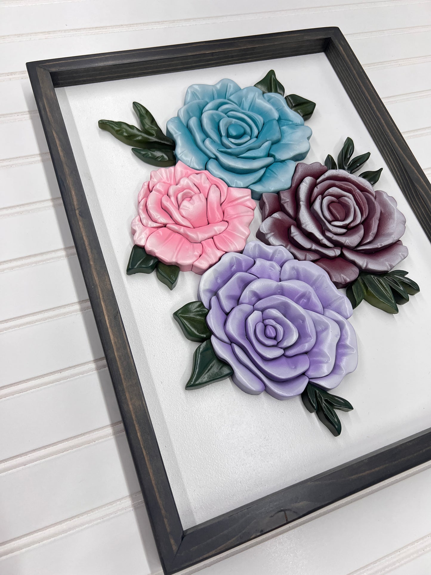 Roses, 3D floral wood sign