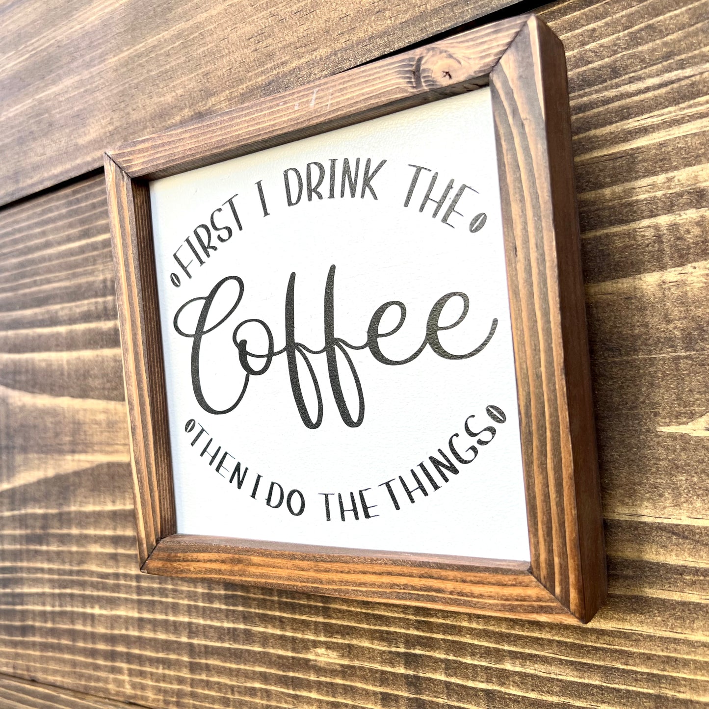 coffee lovers wood sign decor