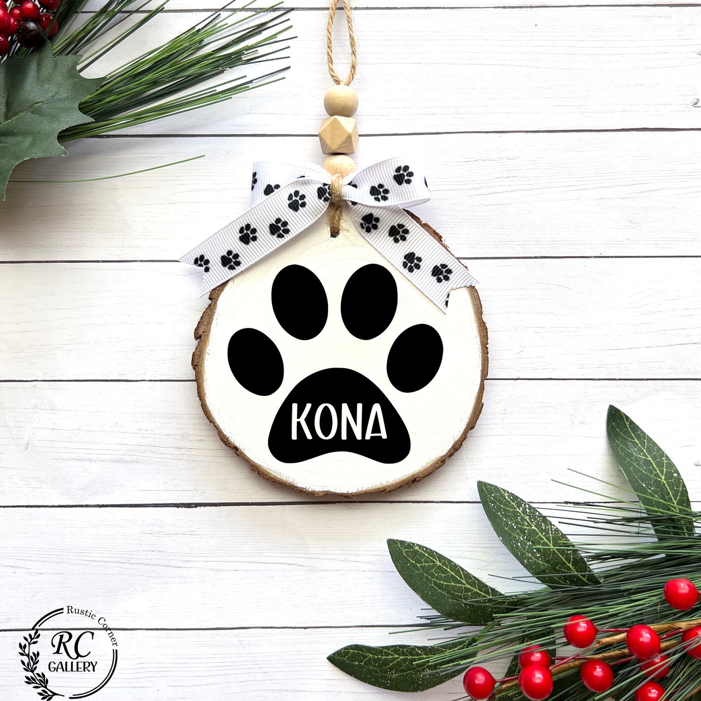 Dog name Christmas Ornament