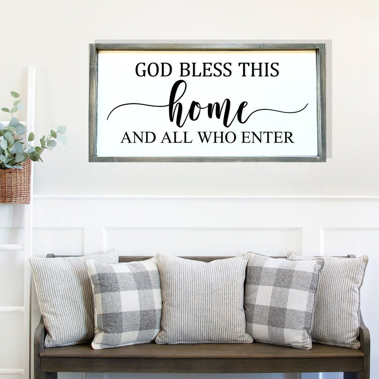 God bless this home wood sign