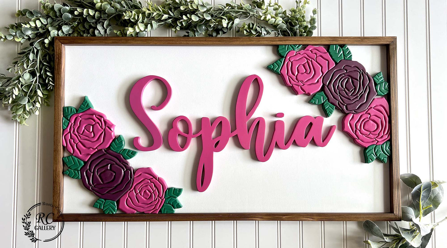 Nursery Name sign, Custom Name Sign Deposit