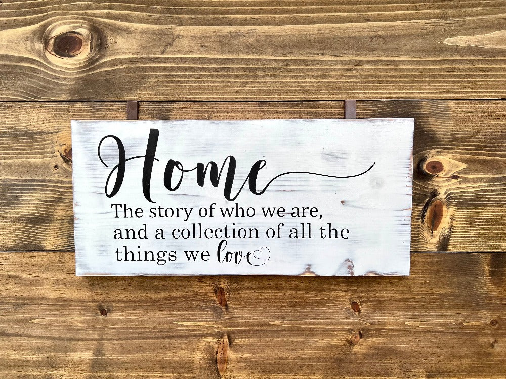 wood sign, living room sign