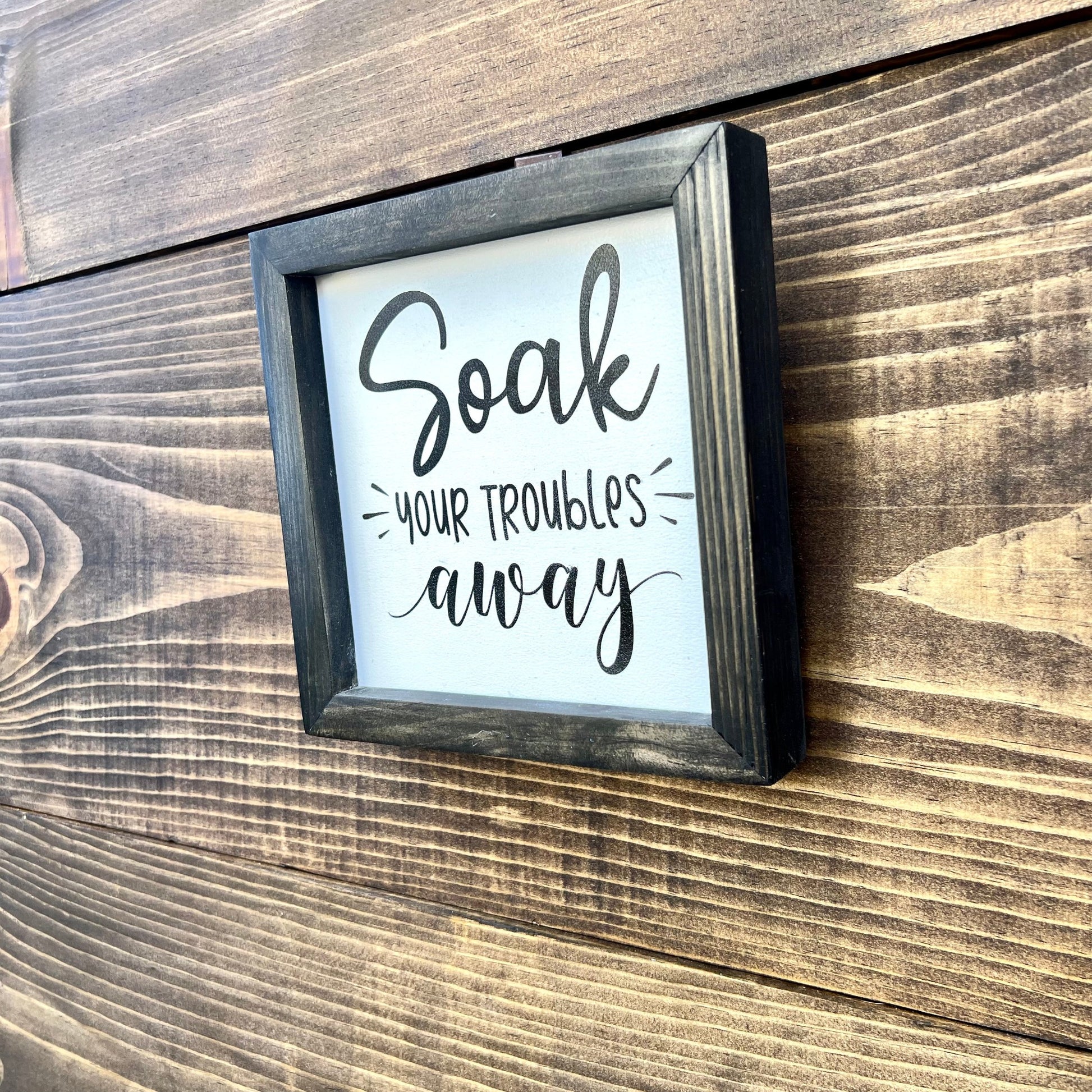 Bathroom Wood Signs