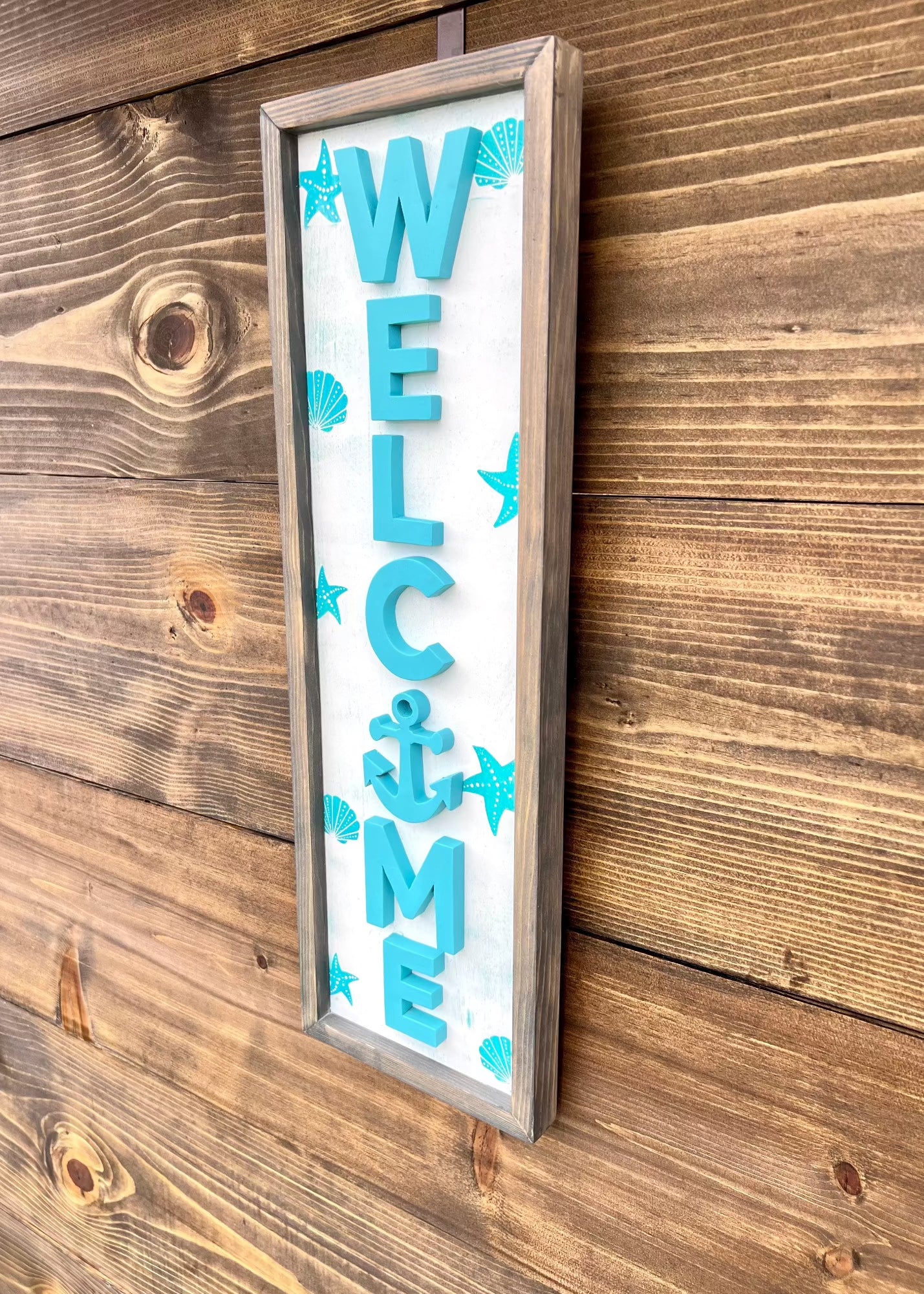 Welcome 3D wood sign, Beach House Decor