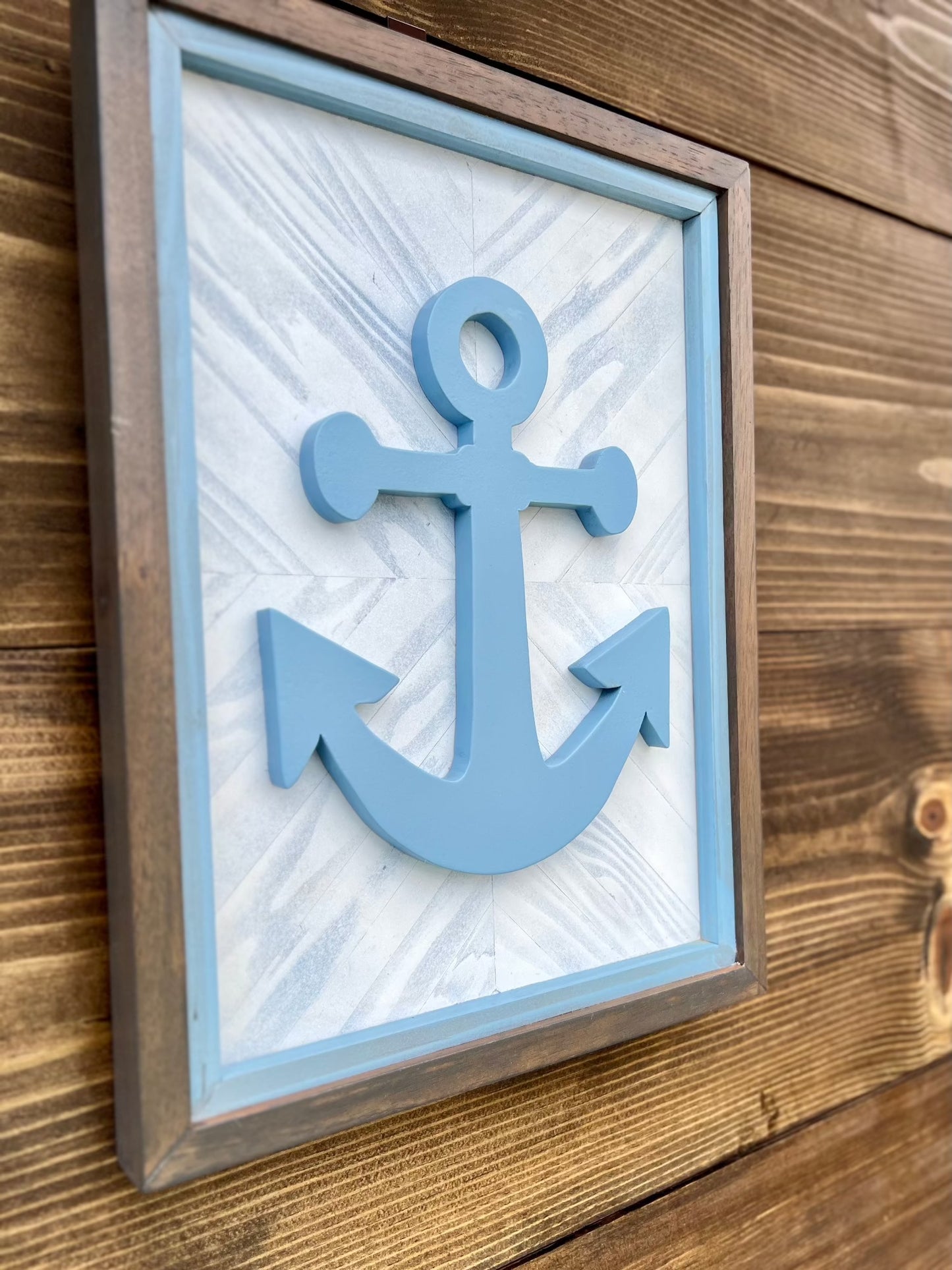  Anchor 3D framed wood sign for your Beach House