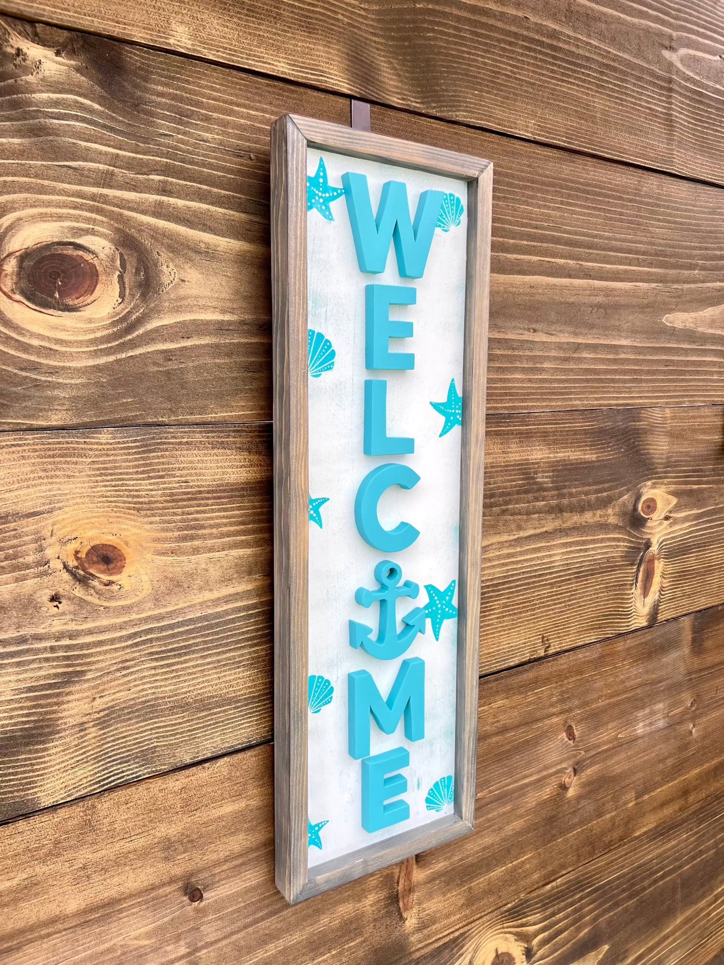 Welcome 3D wood sign, Beach House Decor