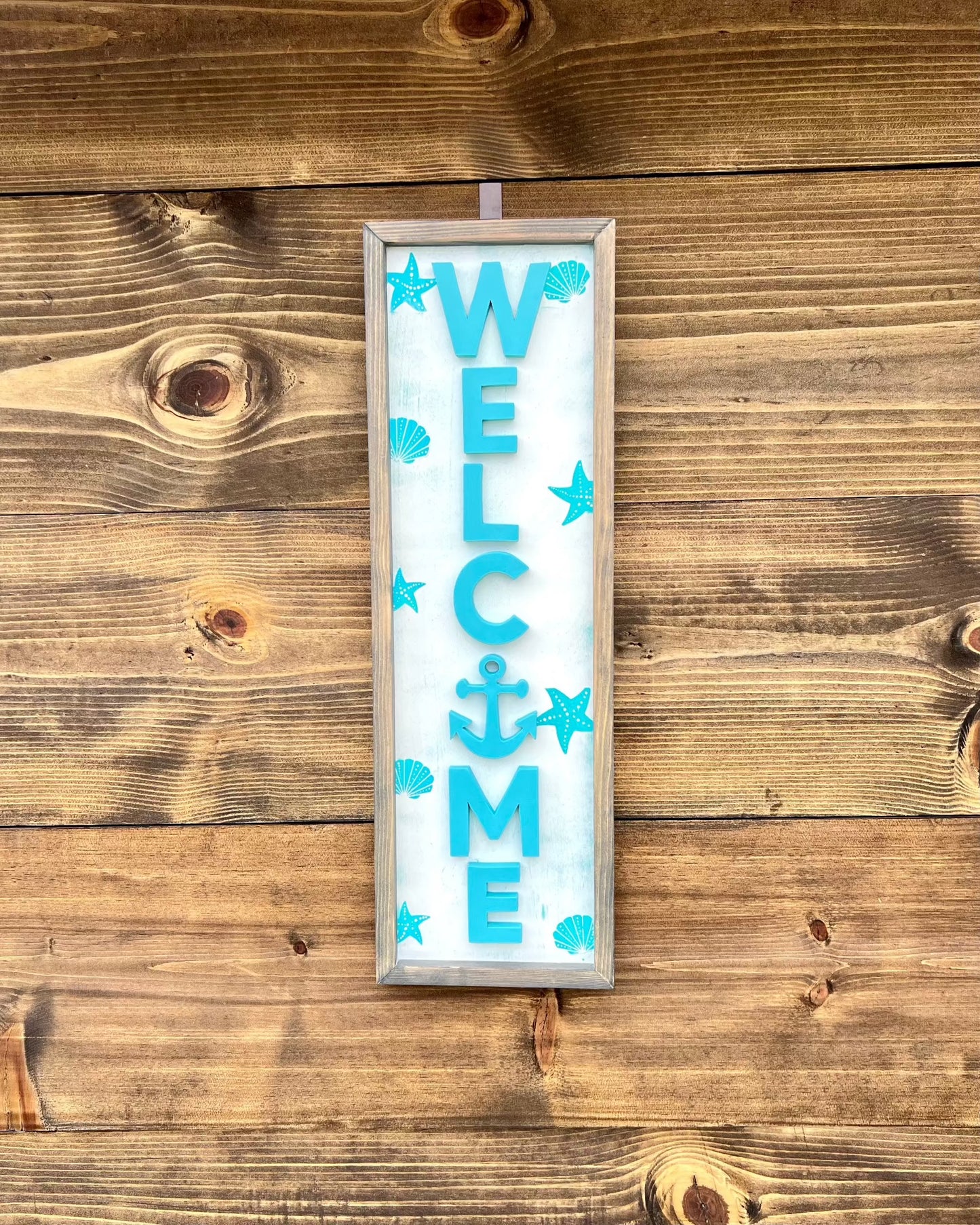 Welcome 3D wood sign, Beach House Decor