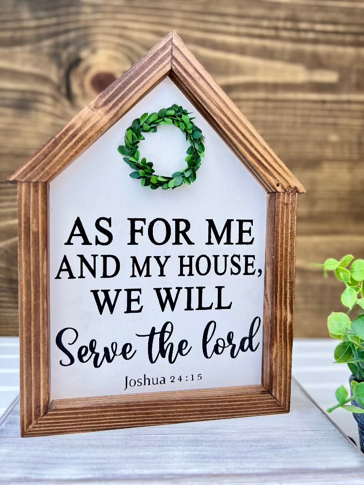 as for me and my house wood sign
