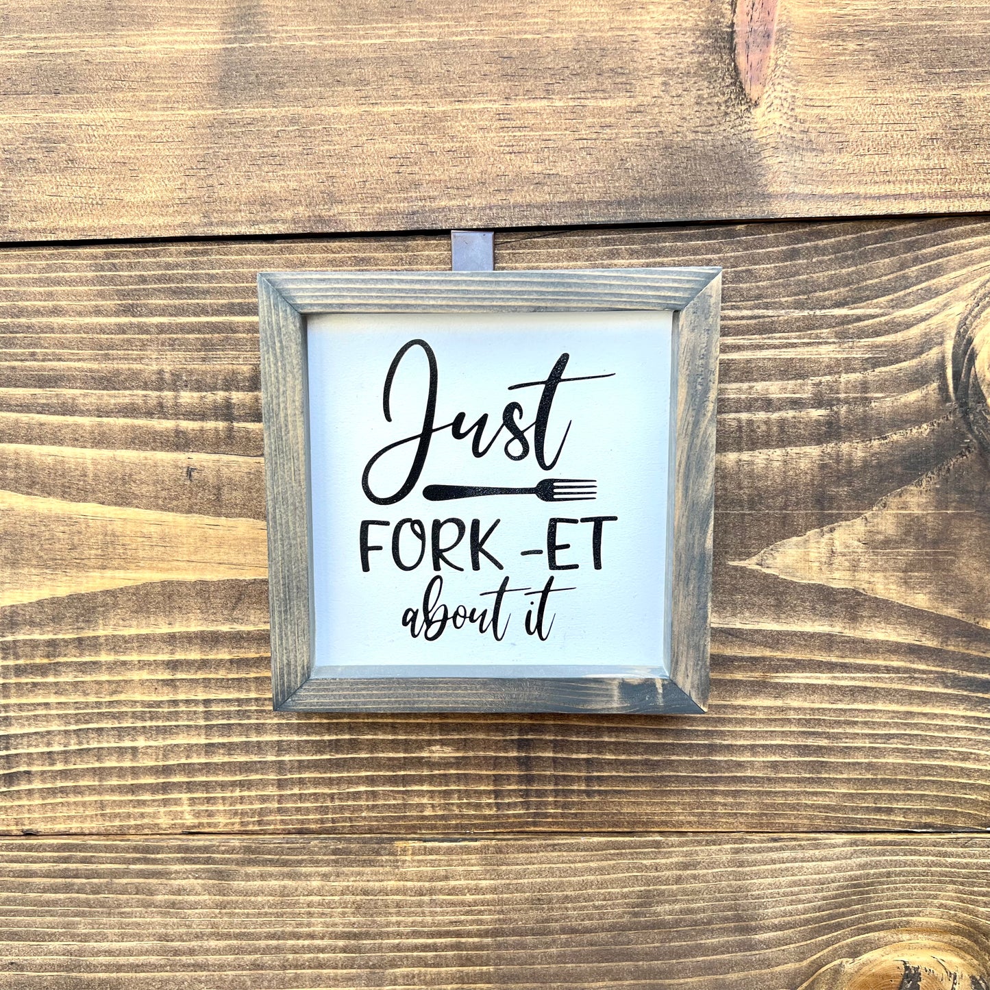 If I had to stir it it's homemade, farmhouse kitchen wood signs.