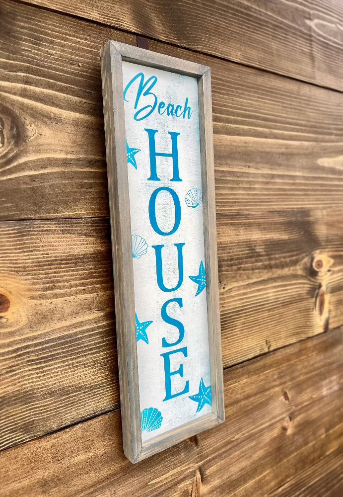 beach house wood sign