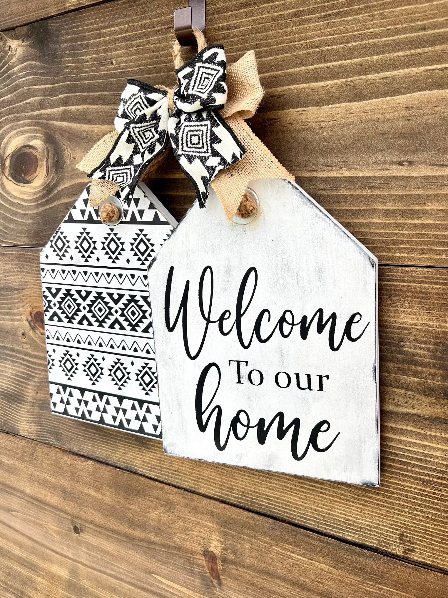 welcome door tag hanger