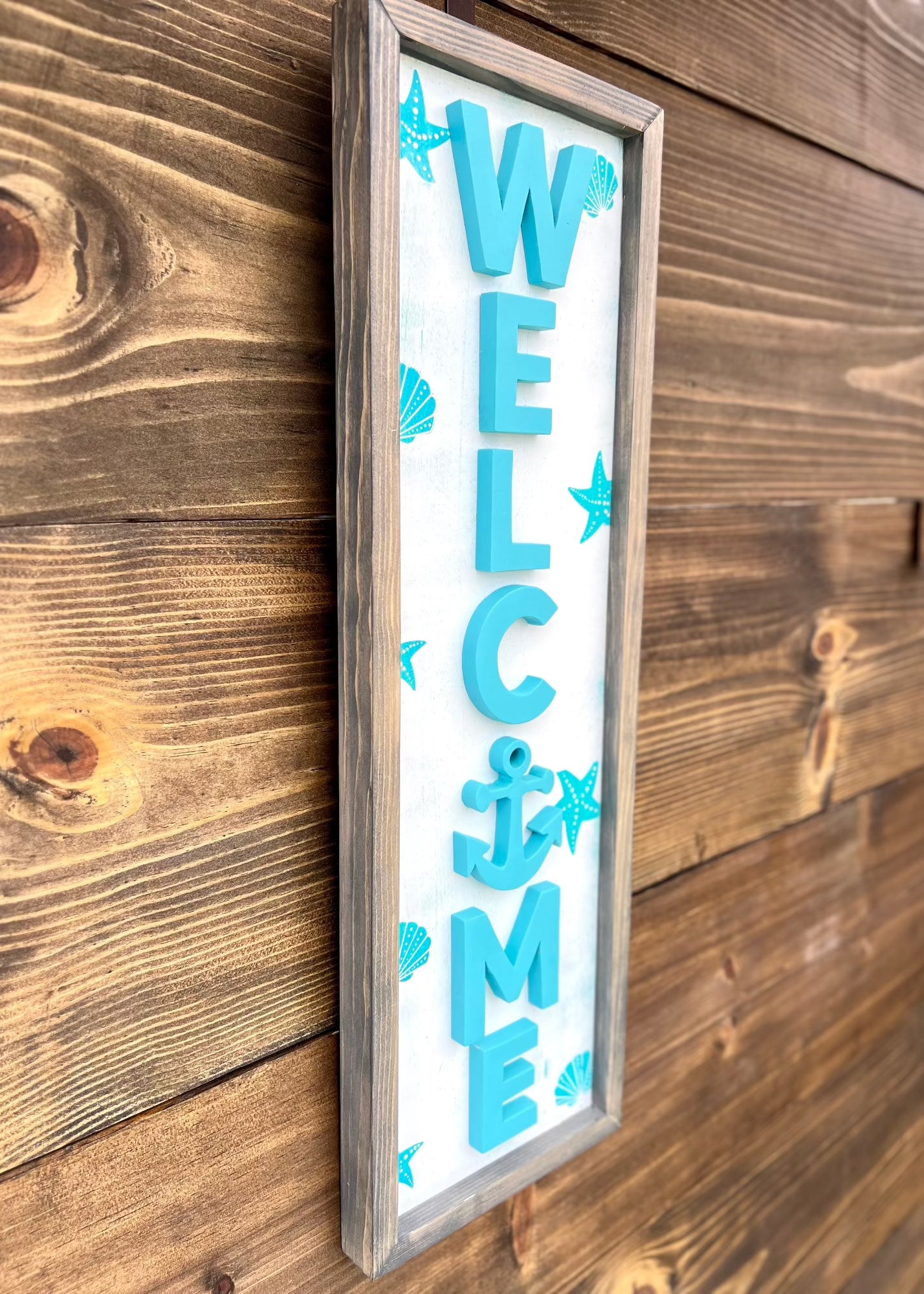 Welcome 3D wood sign, Beach House Decor