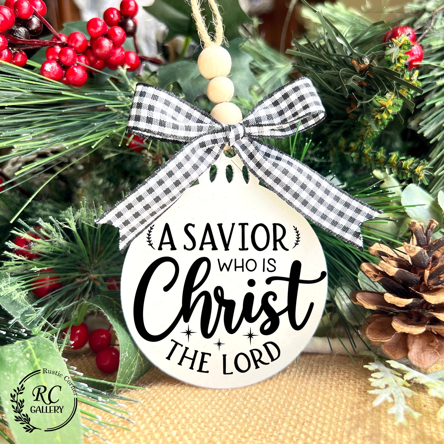 A savior who is Christ the lord Christmas Ornament.