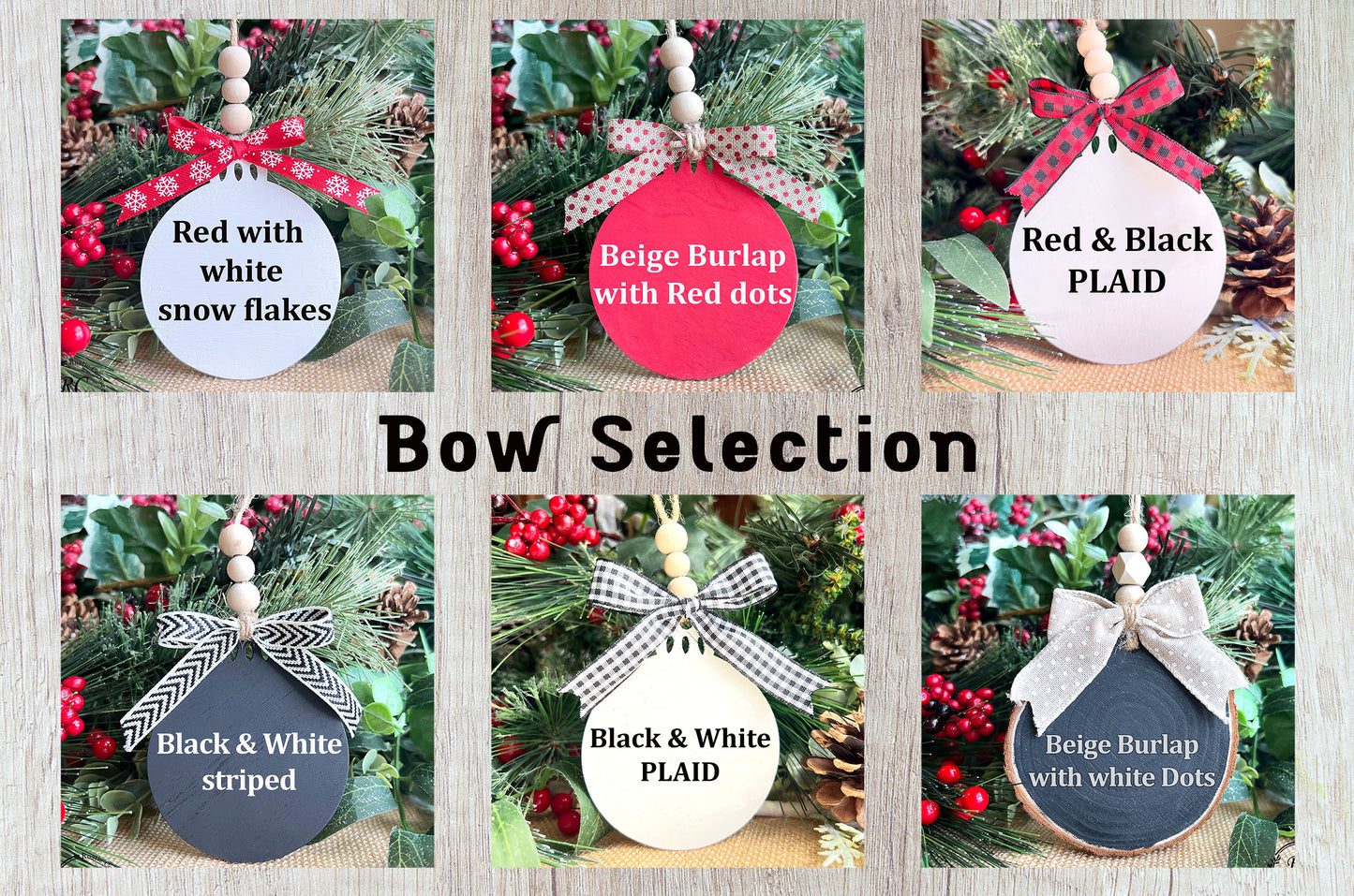 Family name ornaments, Personalized ornament.