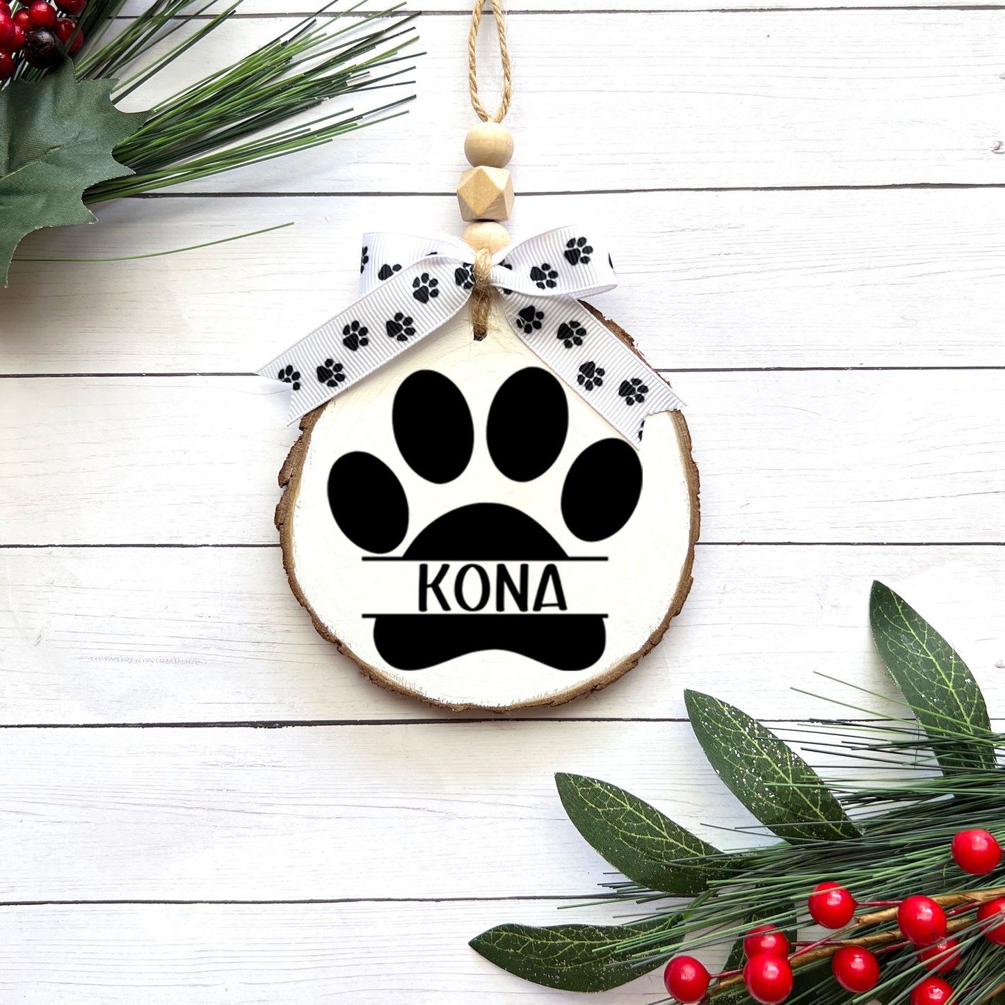 Dog name Christmas Ornament