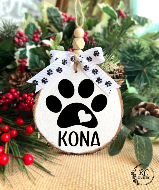 Dog name Christmas Ornament