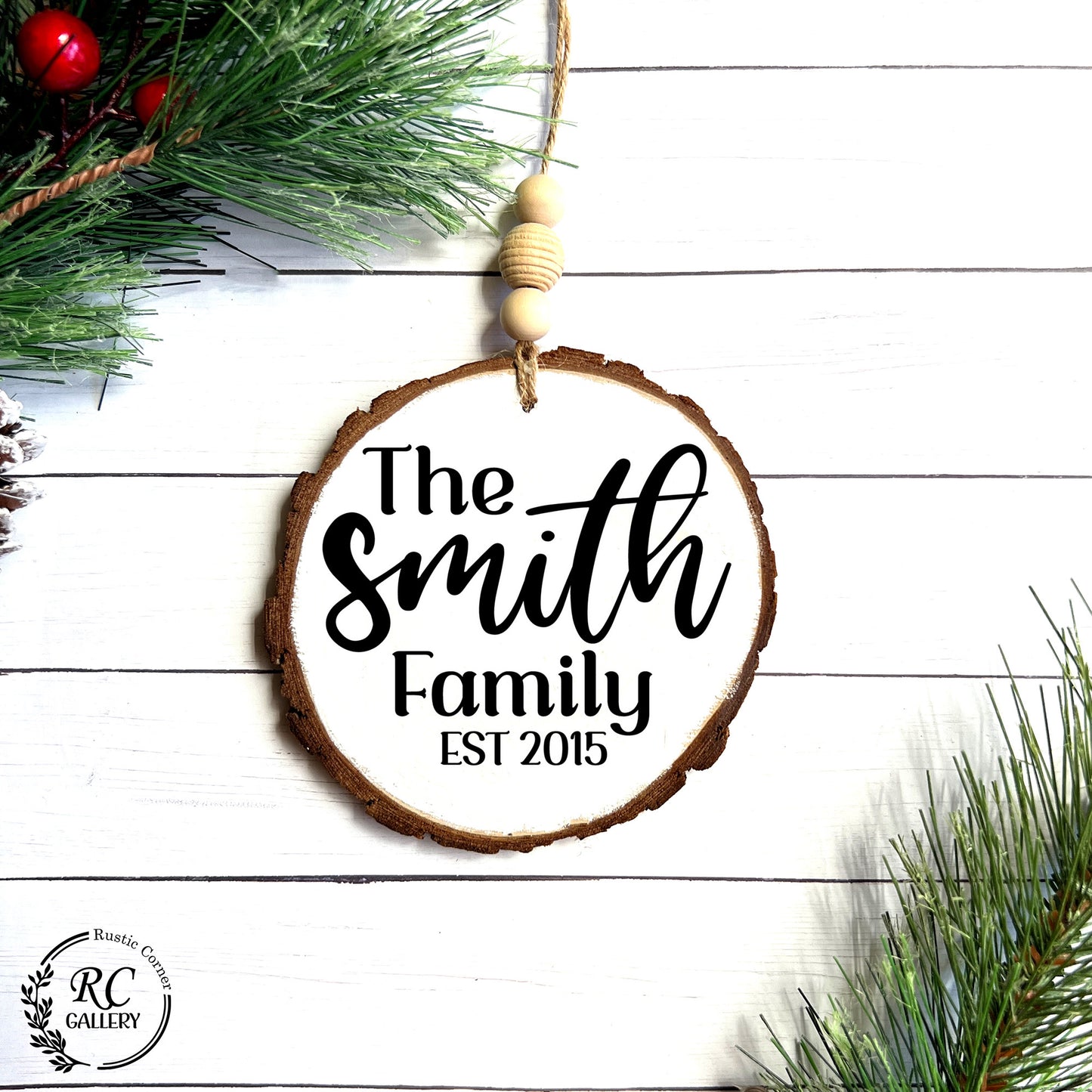 Family name ornaments, Personalized ornament.