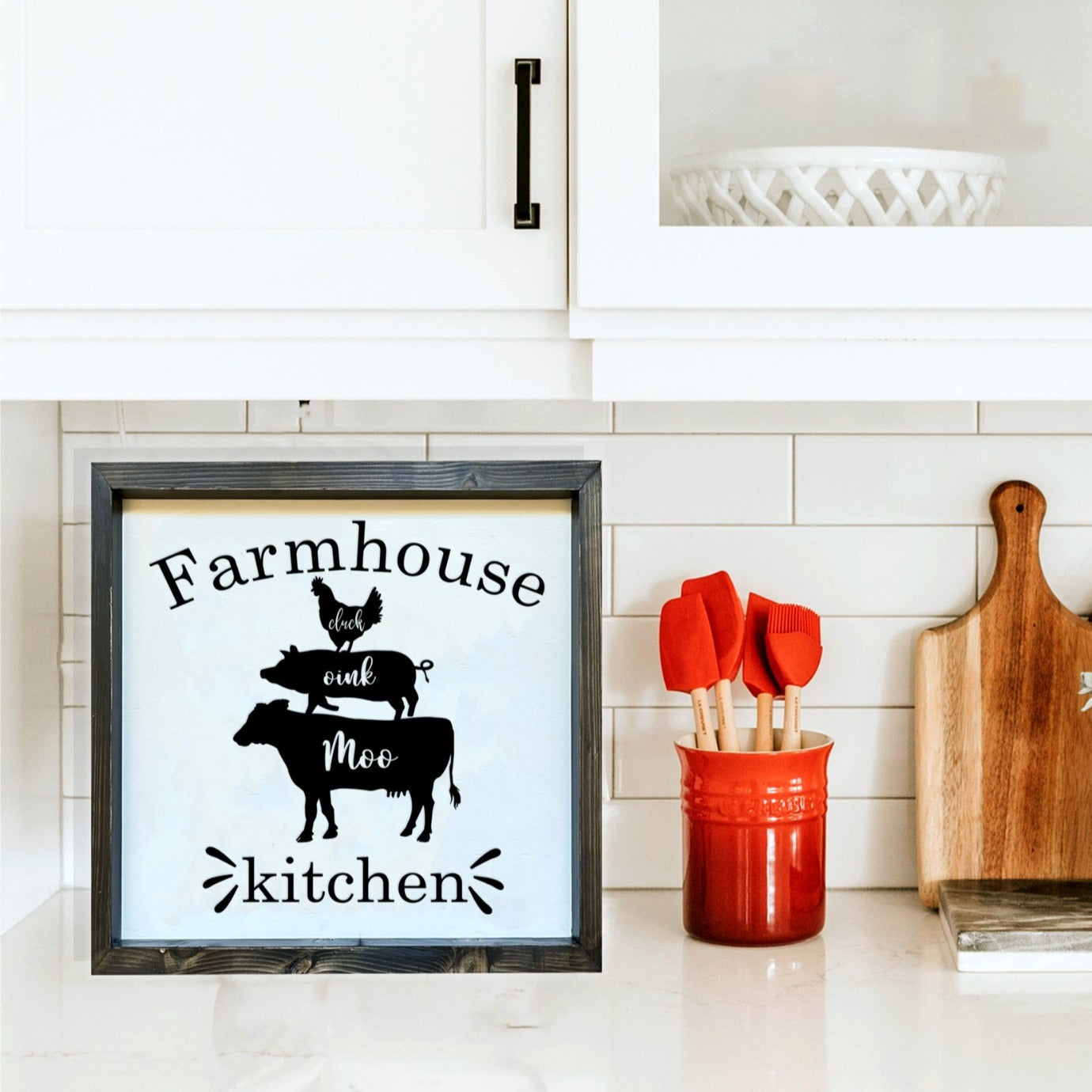 Farmhouse kitchen wood sign.