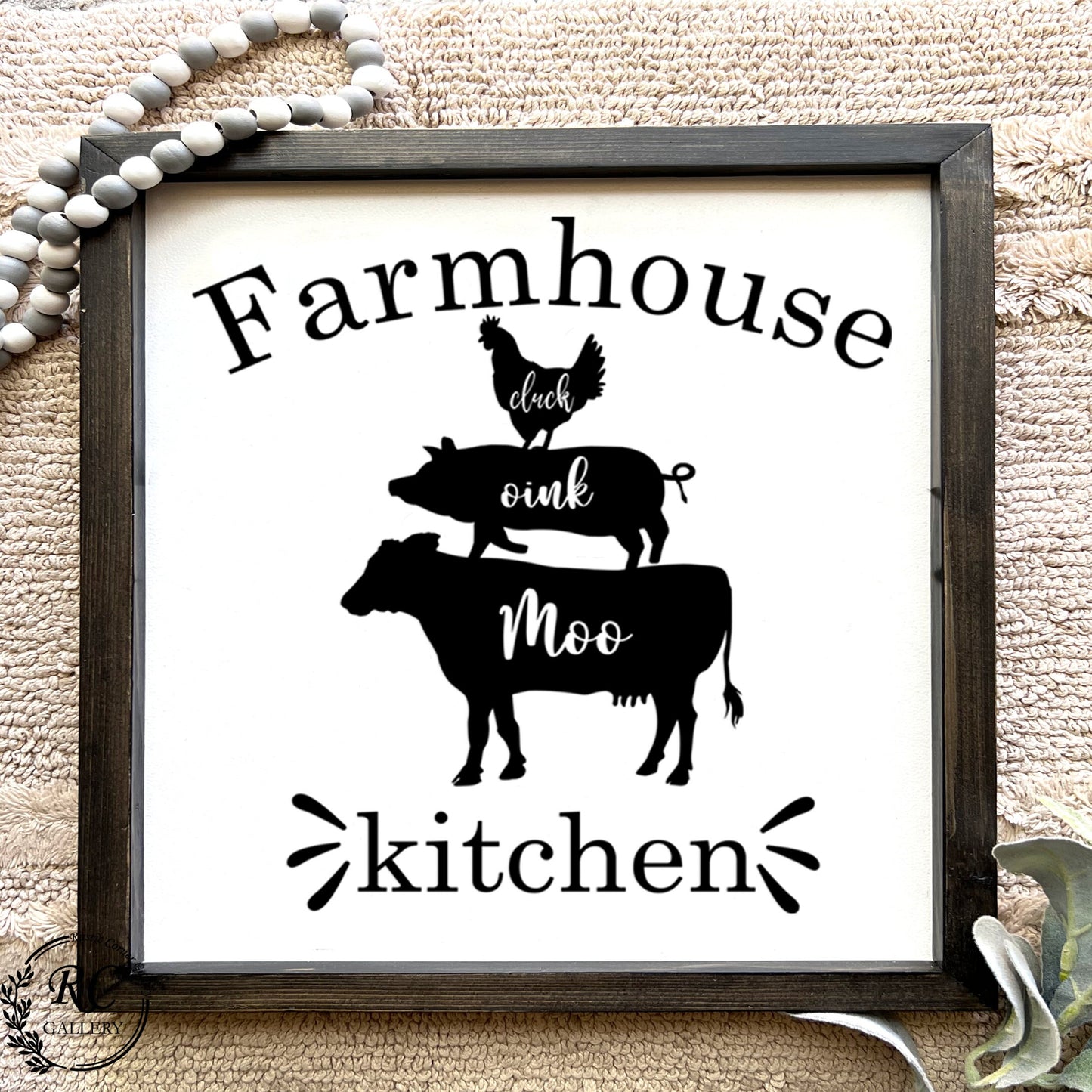 Farmhouse kitchen wood sign.