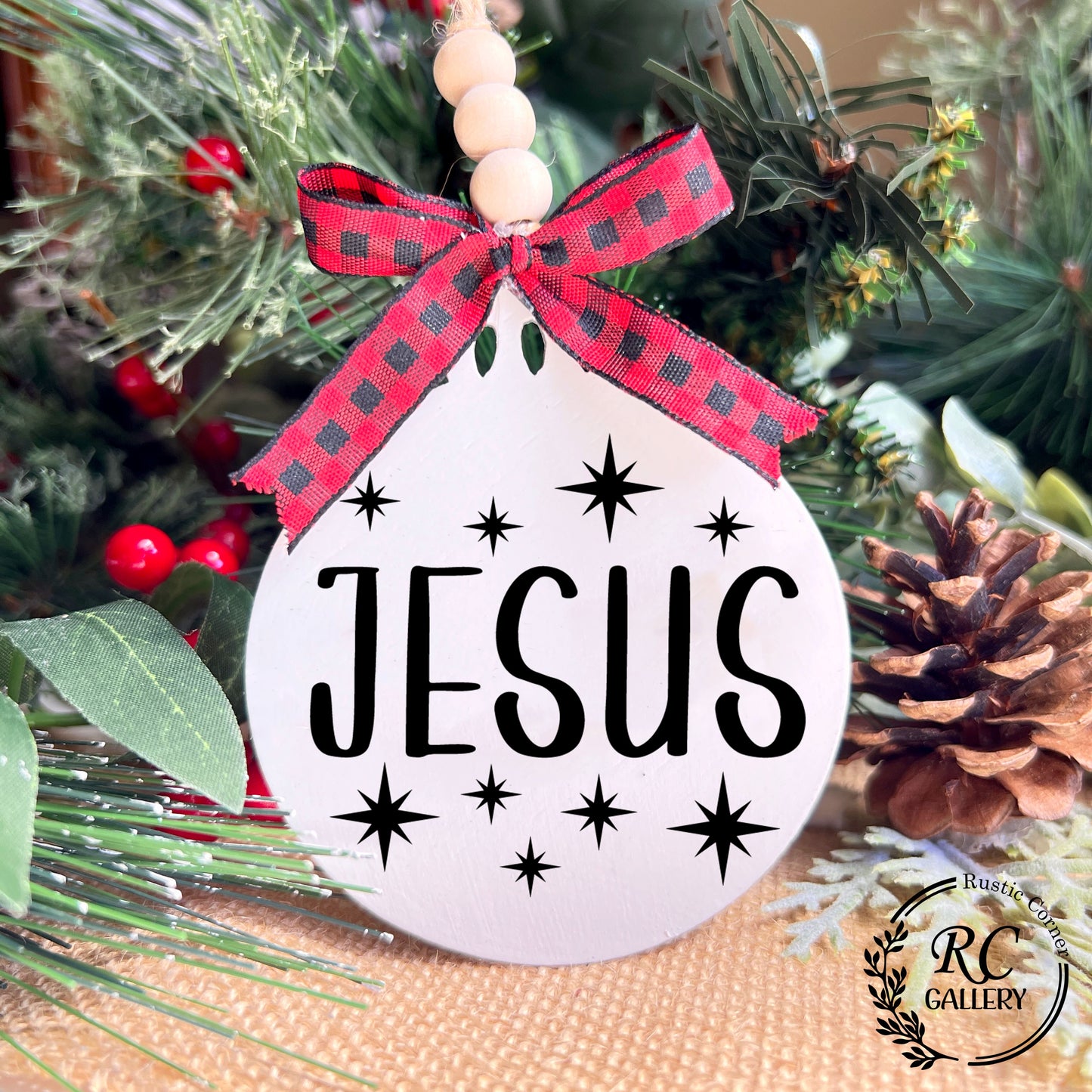 Jesus Christmas Ornament.