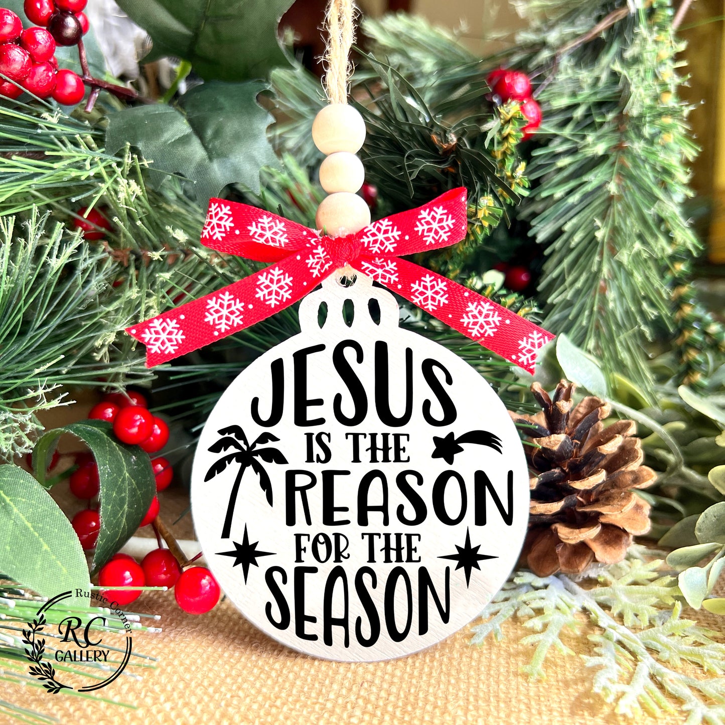 Jesus is the reason for the season Christmas Ornament.