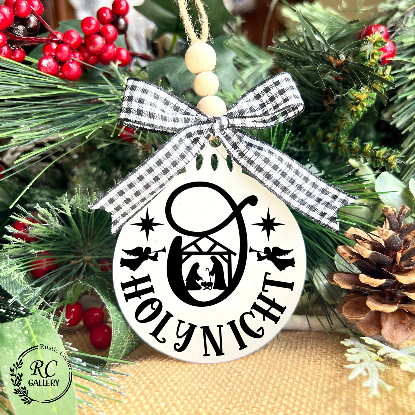 O Holy night, Christmas Ornament.