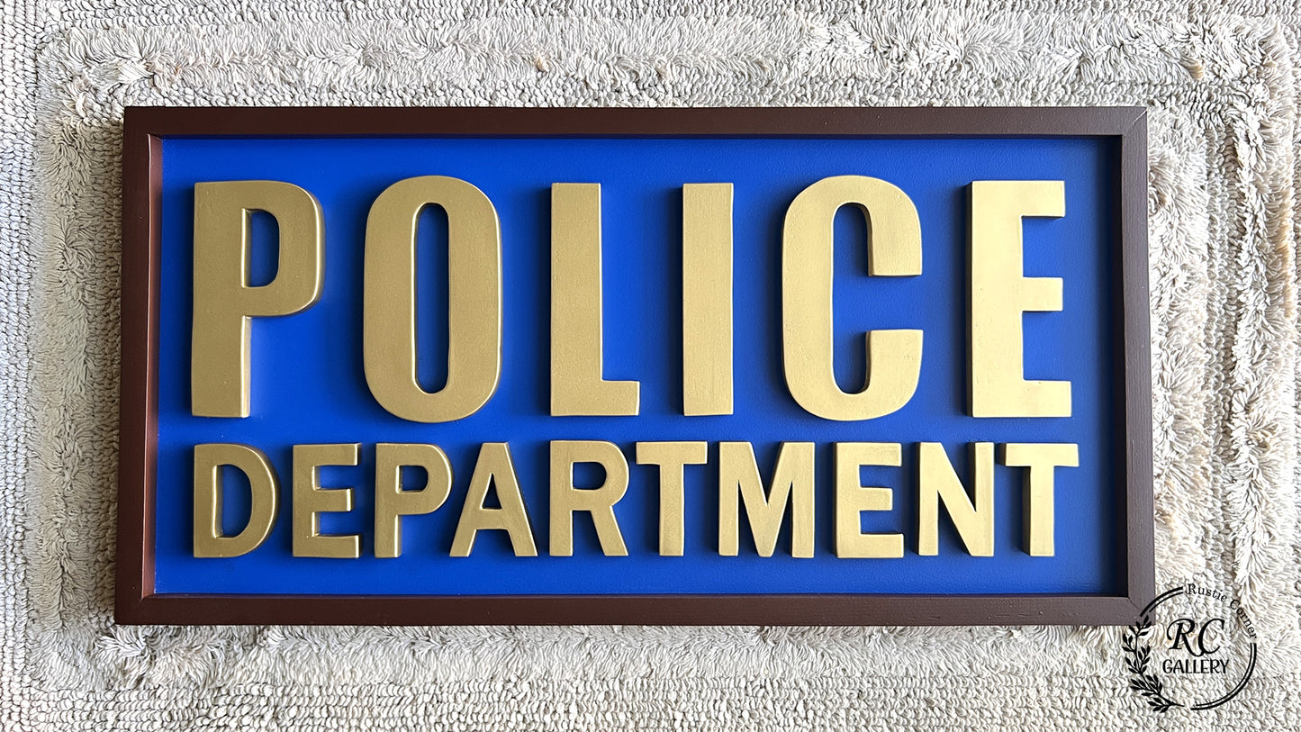 Police Department Custom Sign – Rustic Corner Gallery